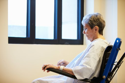 elderly woman in nursing home