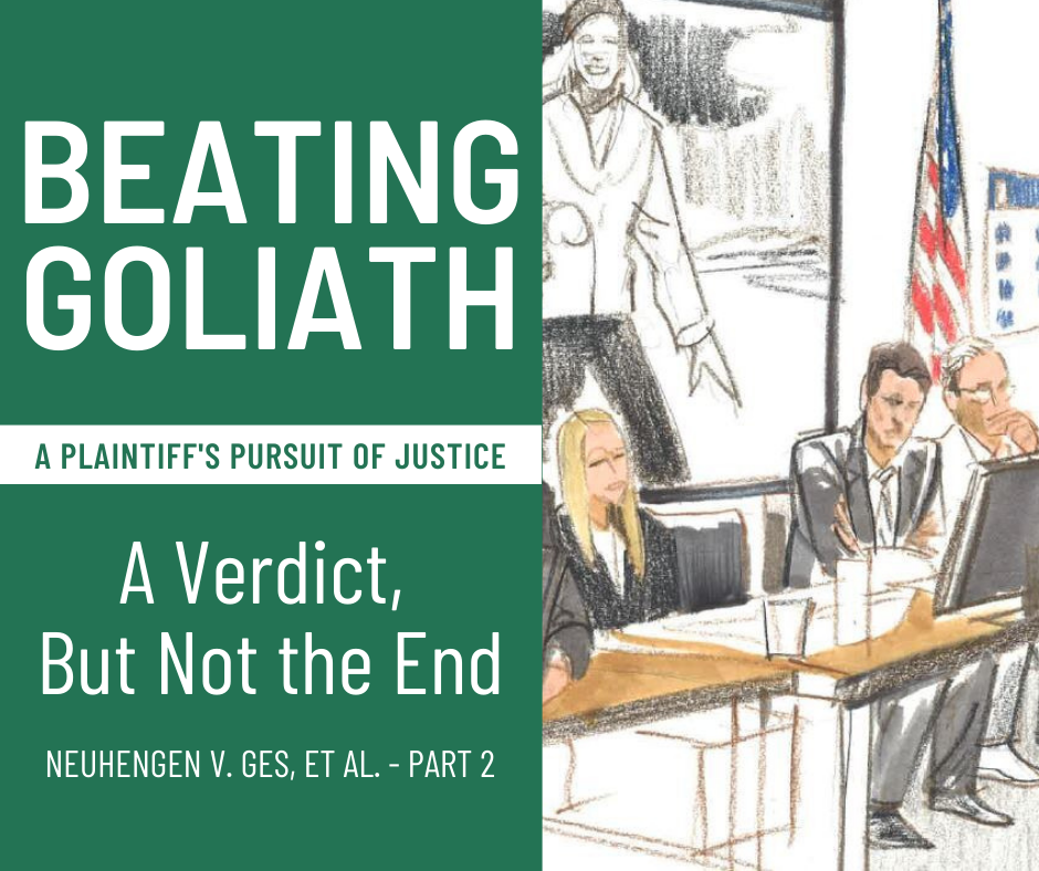 Beating Goliath - A verdict, but not the end