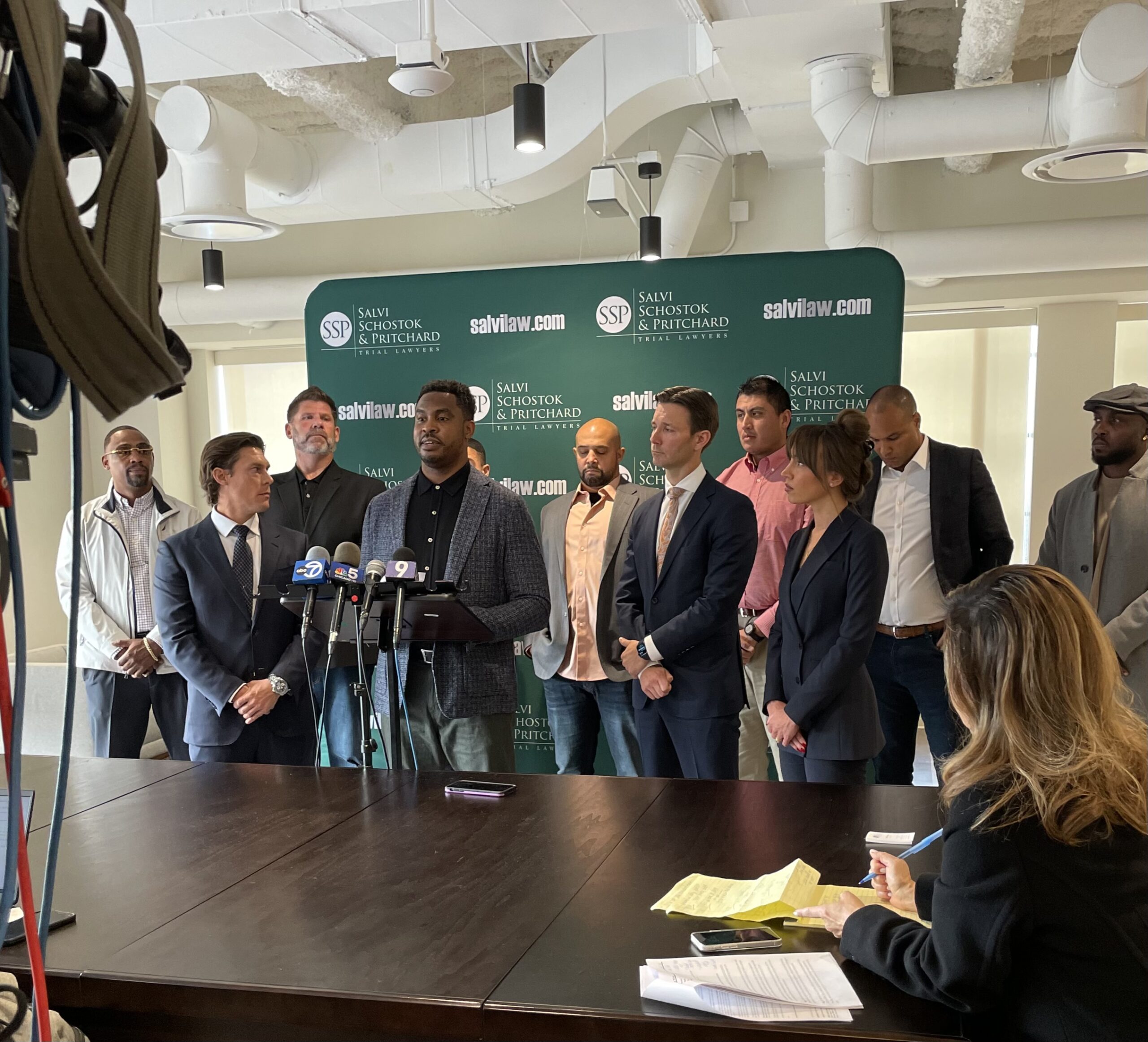 Northwestern press conference with former athletes sharing their hazing stories