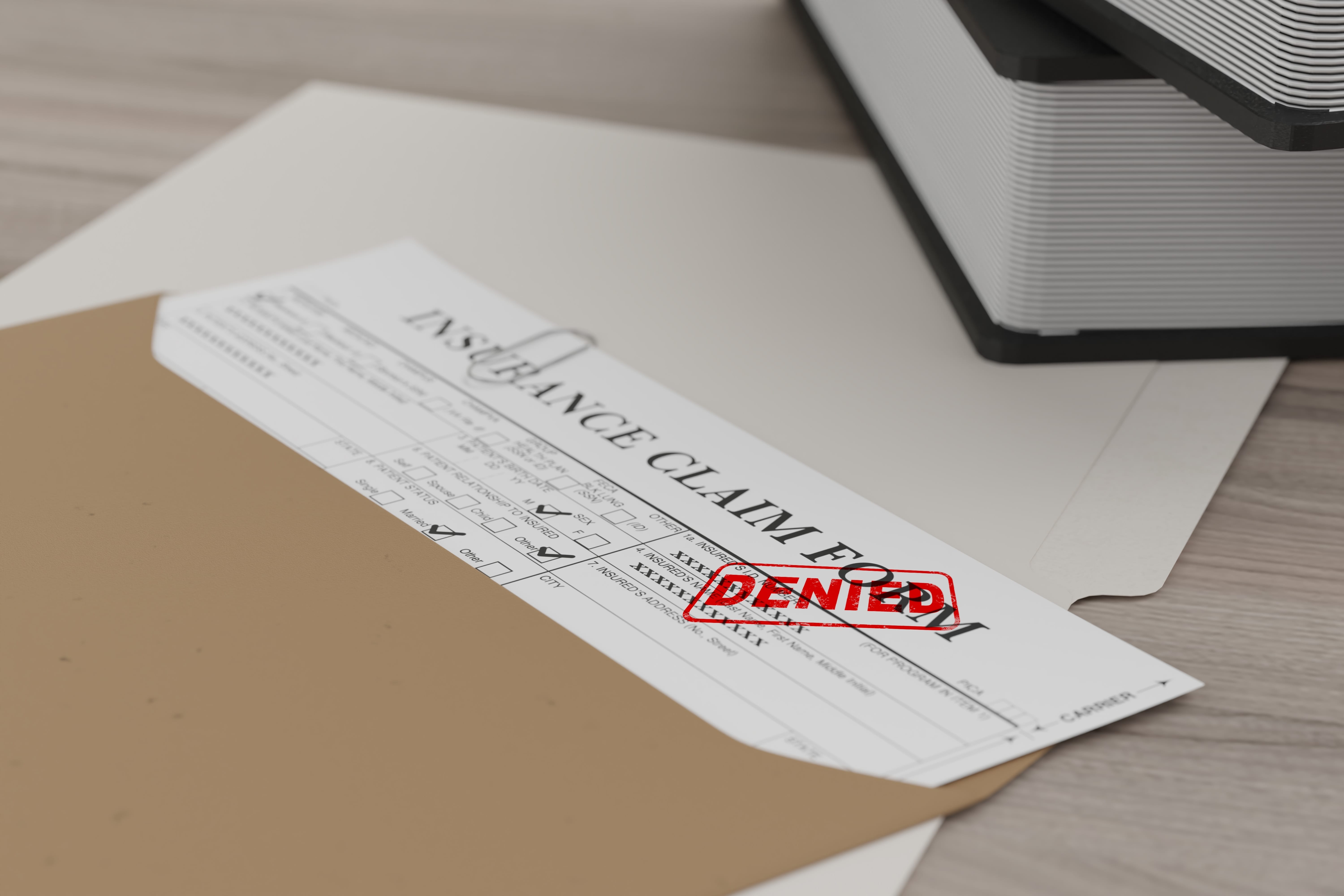 Insurance claim denied after an accident