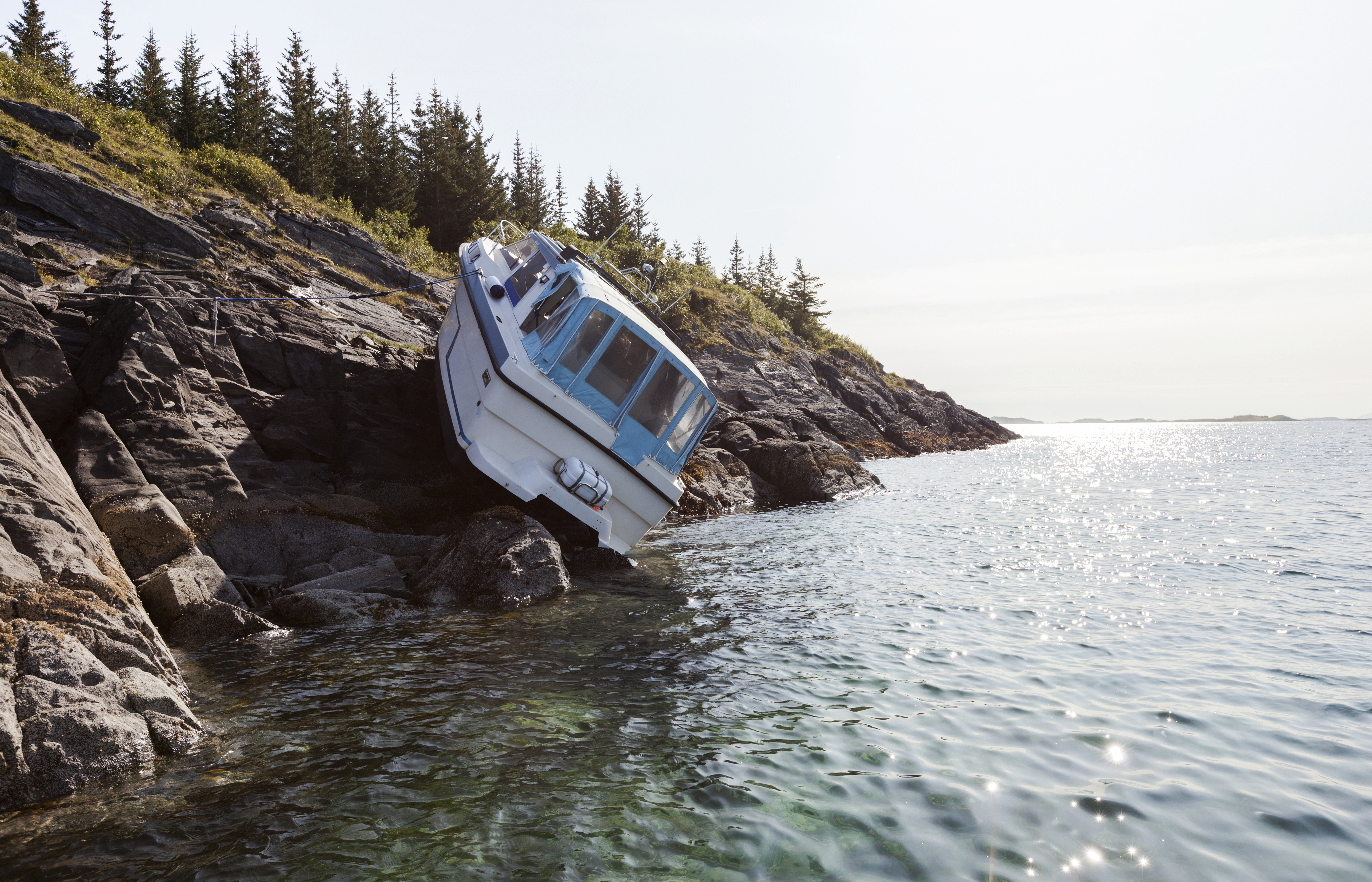 Boating Accident at the sea